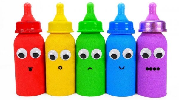 ЛЕПИМ БУТЫЛОЧКИ ИЗ КИНЕТИЧЕСКОГО ПЕСКА ВИДЕОЛЕПКА ВИДЕО МУЛЬТИКИ ДЛЯ ДЕТЕЙ КАНАЛ ИГРАЛКИ-ЗАЛИПАЛКИ