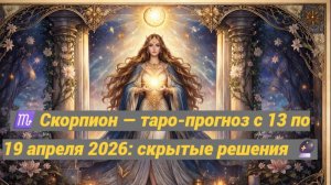 ♏ Скорпион — таро-прогноз с 13 по 19 апреля 2026: скрытые решения 🔮