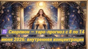 ♏ Скорпион — таро-прогноз с 8 по 14 июня 2026: внутренняя концентрация 🔮