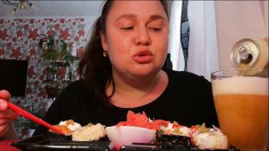 Мукбанг Ролы  и пиво