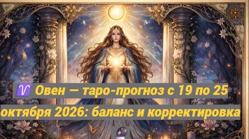 ♈ Овен — таро-прогноз с 19 по 25 октября 2026: баланс и корректировка 🔮