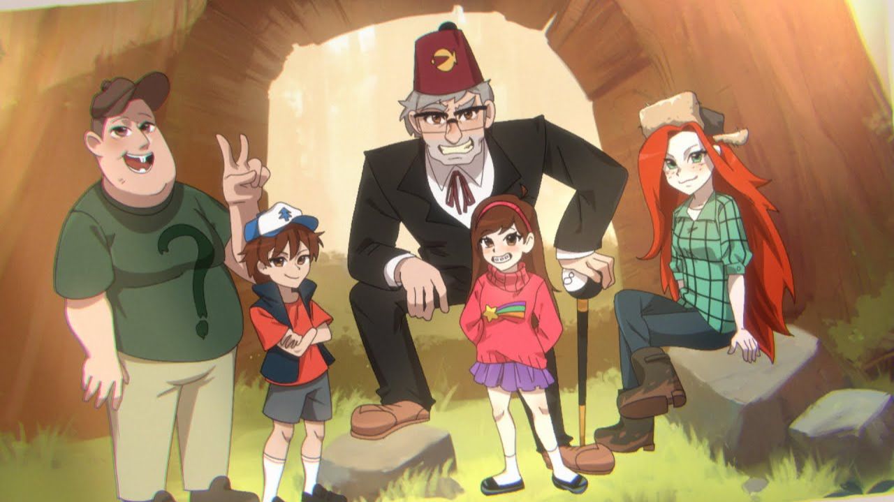 Гравити Фолз Аниме Опенинг (Анимация) смотреть онлайн