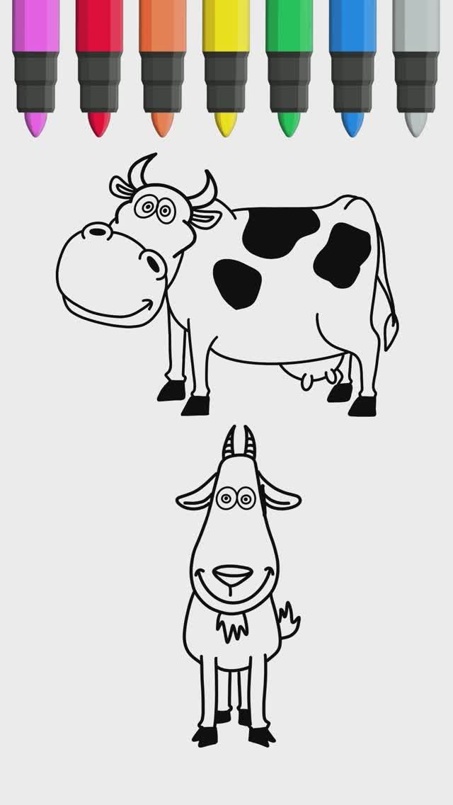 Как нарисовать корову и козу смотреть онлайн