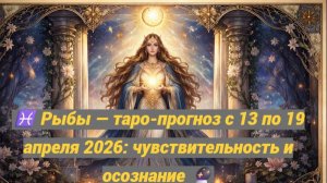 ♓ Рыбы — таро-прогноз с 13 по 19 апреля 2026: чувствительность и осознание 🔮