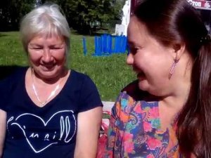 С мамой и Арсением в парке культуры и отдыха
