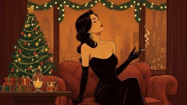 🎄 American Christmas Night Jazz Bar – 1940’s Softly Retro Jazz Ambience