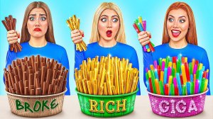 Бедная vs Богатая vs Ультра Богатая еда Челлендж | Забавные Лайфхаки с Едой от Multi DO Challenge