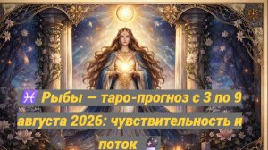 ♓ Рыбы — таро-прогноз с 3 по 9 августа 2026: чувствительность и поток 🔮