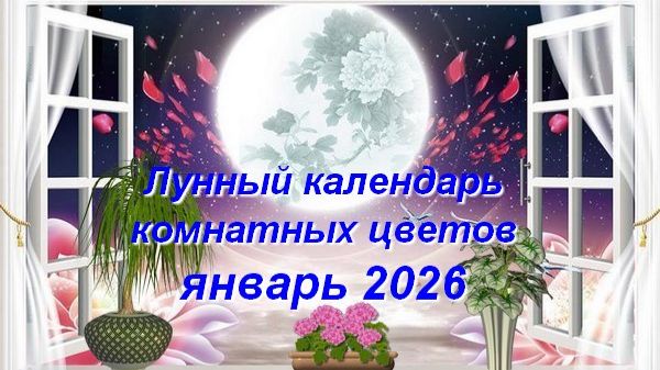 Лунный календарь комнатных растений и цветов на январь 2026 года смотреть онлайн