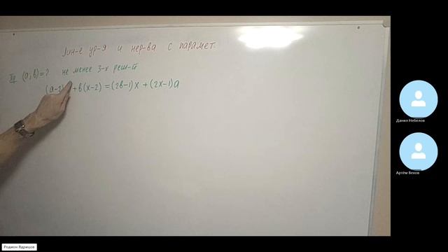 Линейные уравнения с параметром