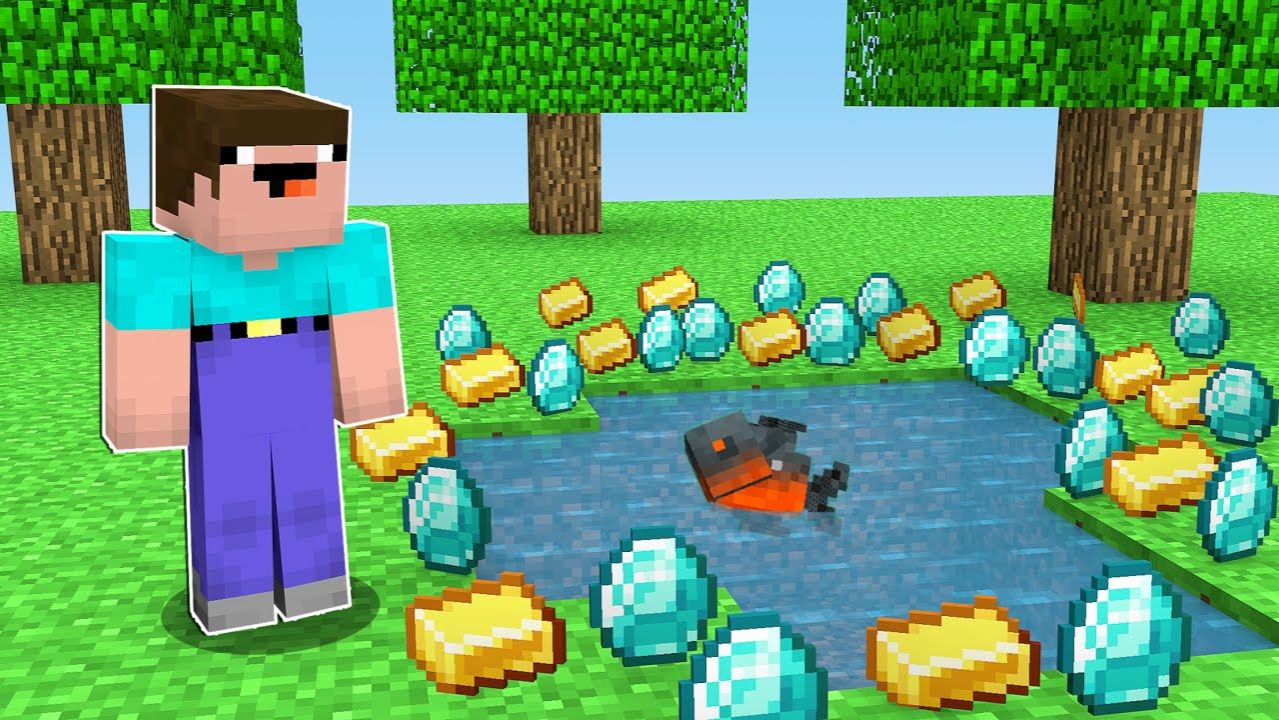 НУБ НАШЕЛ СЕКРЕТНОЕ ОЗЕРО В МАЙНКРАФТ ! НУБИК ПРОТИВ МОНСТР И ТРОЛЛИНГ ЛОВУШКА В MINECRAFT смотреть онлайн