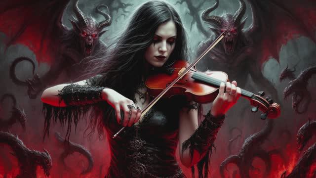 тяжелый рок рок-метал и Адская скрипка. мои композиции музыки без слов. на тему демоны смотреть онлайн