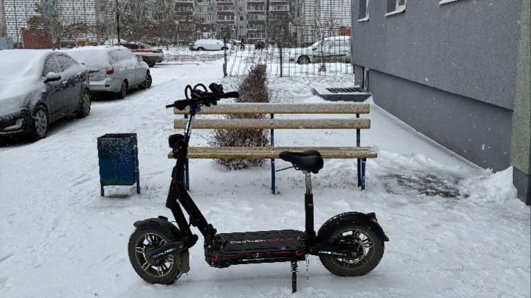 Dualtron City в -20С. Зима холода и лишь одна шипована)).