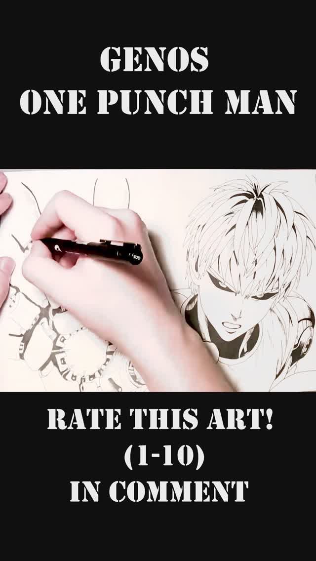 Рисую Геноса из аниме Ван Панч Мен #Ванпанчмен #генос #аниме #анимерисунок #рисунок