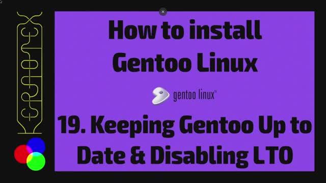 19 Поддержание Gentoo в актуальном состоянии - Как установить Gentoo Linux