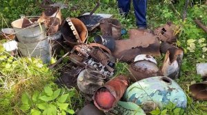 Мощная железная свалка СССР на краю деревни! Металлокоп _ Коп металлолома