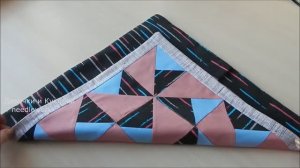 И зачем черный цвет... Лоскутная подушка, блок вертушка. Пэчворк для начинающих.