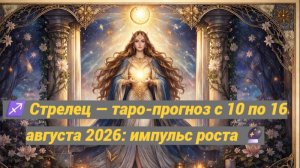 ♐ Стрелец — таро-прогноз с 10 по 16 августа 2026: импульс роста 🔮