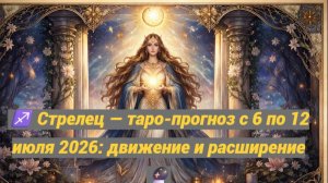 ♐ Стрелец — таро-прогноз с 6 по 12 июля 2026: движение и расширение 🔮
