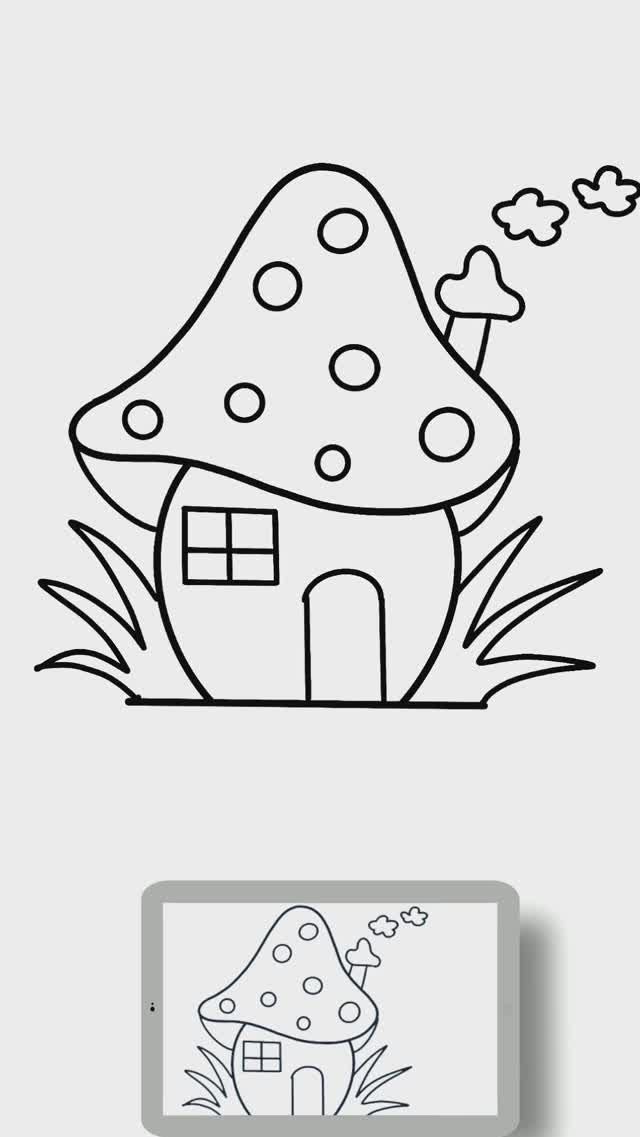 Как нарисовать гриб | Рисование и раскраска для детей 🎨🖌️ смотреть онлайн