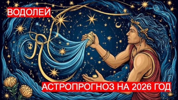 АСТРОПРОГНОЗ НА 2026 ГОД ДЛЯ ВОДОЛЕЯ. НОВЫЕ ОТНОШЕНИЯ И ПОВОРОТ В КАРЬЕРЕ