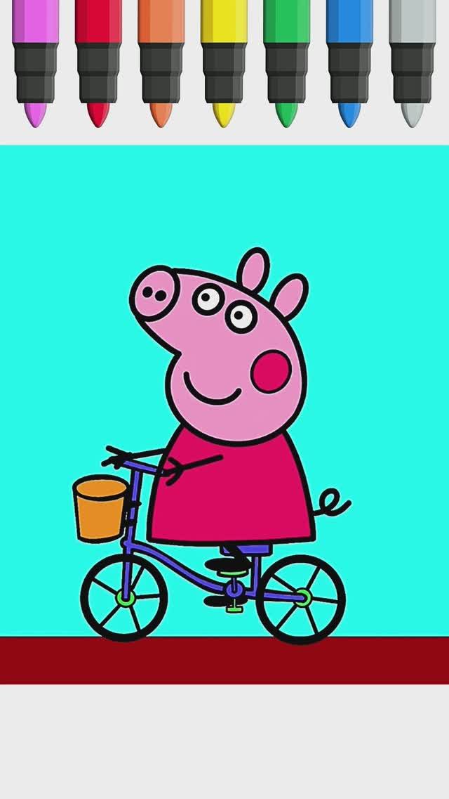 Как нарисовать свинку Пеппу 🐷❤️ Рисование и раскраски для детей смотреть онлайн