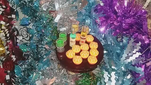 Обзор на Аксессуары для кукол - Мандарины и вино