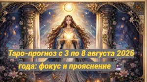 Таро-прогноз с 3 по 8 августа 2026 года: фокус и прояснение 🔮