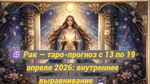 ♋ Рак — таро-прогноз с 13 по 19 апреля 2026: внутреннее выравнивание 🔮