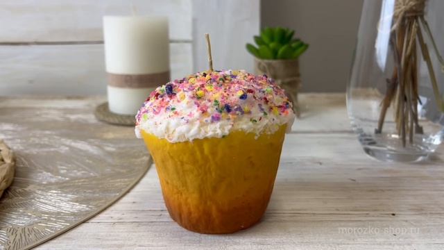 Пасхальная свеча КУЛИЧ, 9 см, 1055-свеча