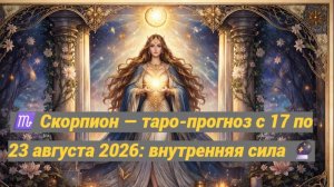 ♏ Скорпион — таро-прогноз с 17 по 23 августа 2026: внутренняя сила 🔮