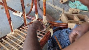 Процесс изготовления бамбуковых кресел