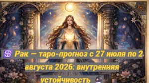 ♋ Рак — таро-прогноз с 27 июля по 2 августа 2026: внутренняя устойчивость 🔮