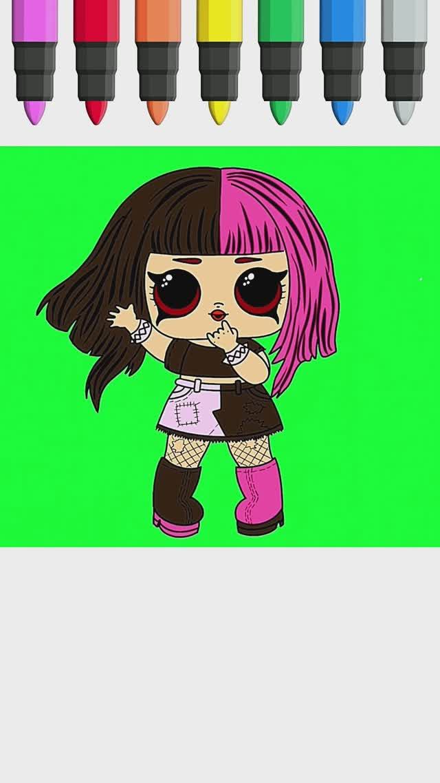 Как нарисовать куклу ЛОЛ шаг за шагом | Рисование и раскраски для детей смотреть онлайн