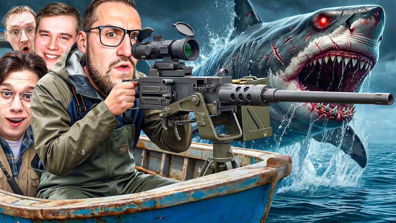 ПУЛЕМЕТ VS 100000 АКУЛ! ТАКОЙ РЫБАЛКИ ТЫ ЕЩЕ НЕ ВИДЕЛ! УДОЧКИ НЕТ но ЕСТЬ ОРУЖИЕ! (FISH HUNTERS) смотреть онлайн
