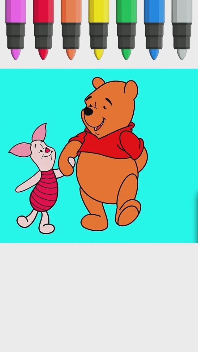 Винни-Пух и Пятачок | Раскраски для детей смотреть онлайн