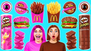 РОЗОВАЯ ЕДА ИЛИ ШОКОЛАДНАЯ? 24 ЧАСА ЕДИМ ЕДУ ОДНОГО ЦВЕТА ЧЕЛЛЕНДЖ от Multi DO Challenge