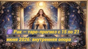 ♋ Рак — таро-прогноз с 15 по 21 июня 2026: внутренняя опора 🔮
