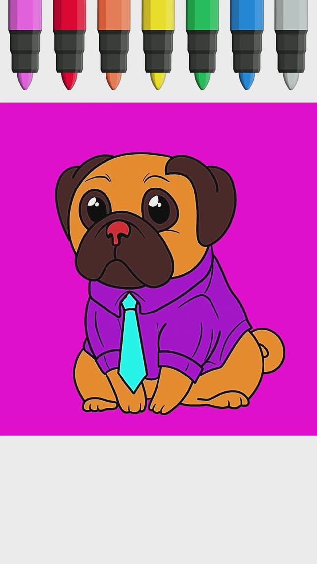 Как нарисовать собаку. Рисование и раскраска для детей смотреть онлайн