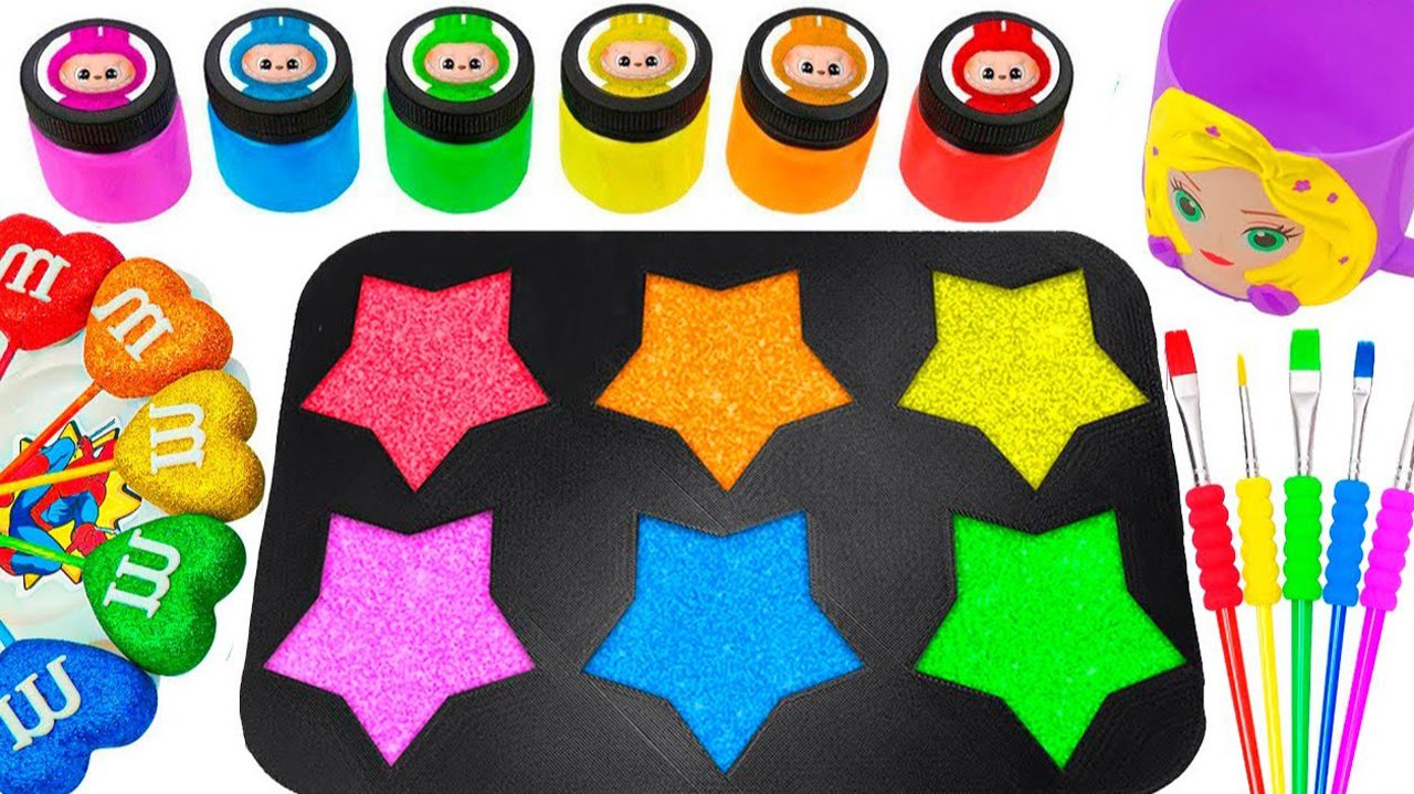 Мультики для Детей и малышей. Превращение звездочек в бусинки. Мультики залипалки смотреть онлайн