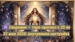 ♏ Скорпион — таро-прогноз с 25 по 31 мая 2026: внутренняя настройка 🔮