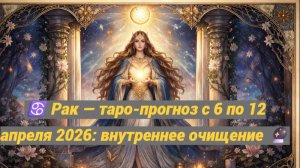 ♋ Рак — таро-прогноз с 6 по 12 апреля 2026: внутреннее очищение 🔮