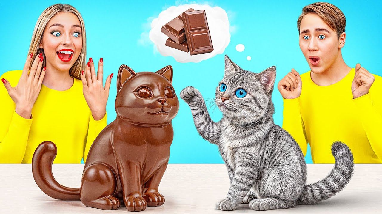 Челлендж. Шоколадная Еда vs Настоящая еда | Сумасшедшие Кулинарные Идеи от Multi DO Challenge смотреть онлайн