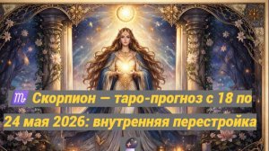 ♏ Скорпион — таро-прогноз с 18 по 24 мая 2026: внутренняя перестройка 🔮