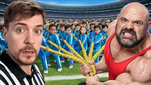 100 Детей против самого сильного человека в мире в различных испытаниях. Мистер Бист