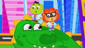 Маша и Леопольд Динозавр в лаборатории - Мультик для детей