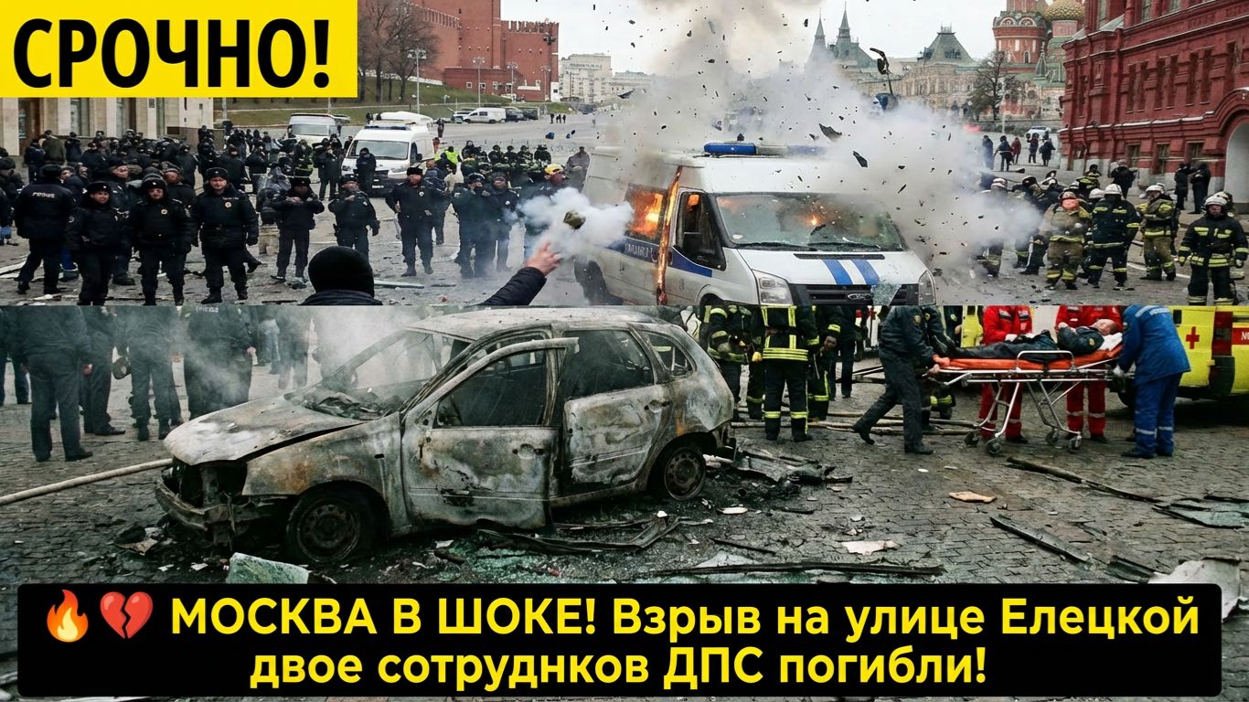 🔥💔 МОСКВА В ШОКЕ! Взрыв на улице Елецкой двое сотрудников ДПС погибли! смотреть онлайн