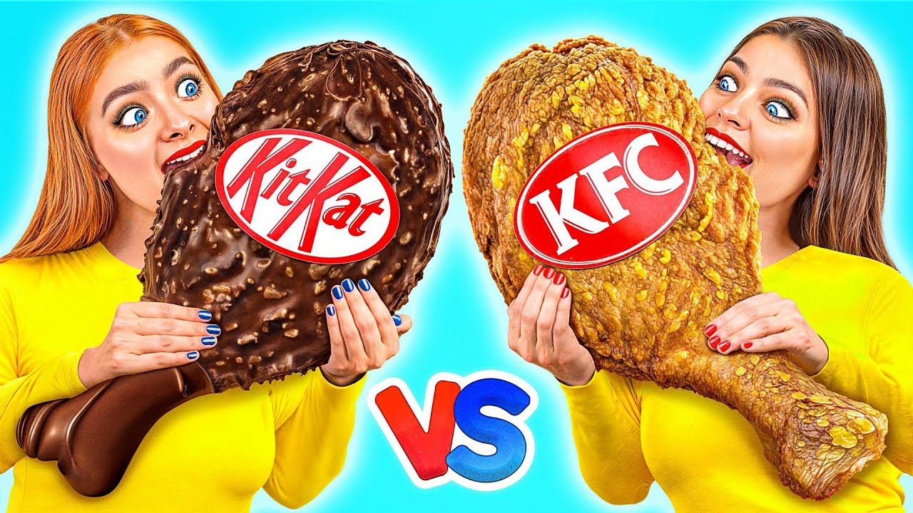 Челлендж. Шоколадная Еда vs Настоящая еда | Забавные Кухонные Лайфхаки от Multi DO Challenge смотреть онлайн