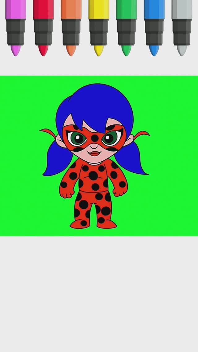 Как нарисовать Маринетт (Леди Баг) | Рисование и раскраски для детей смотреть онлайн