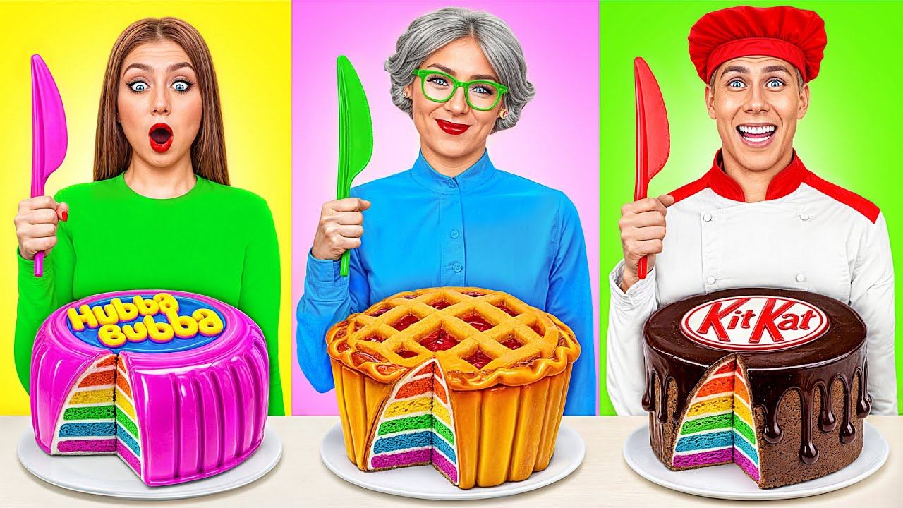 Я против Бабушки Кулинарный Челлендж Укрась Торт | Битвы с Едой от Multi DO Challenge смотреть онлайн